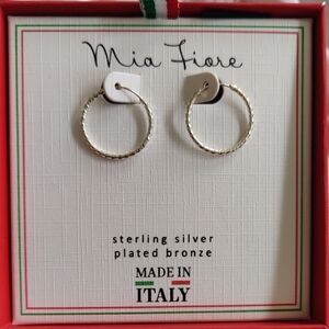 Mia Fiore Italy Sterling -Plated Bronze Hoop Earrings